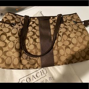 Coach Brown Signature Tote